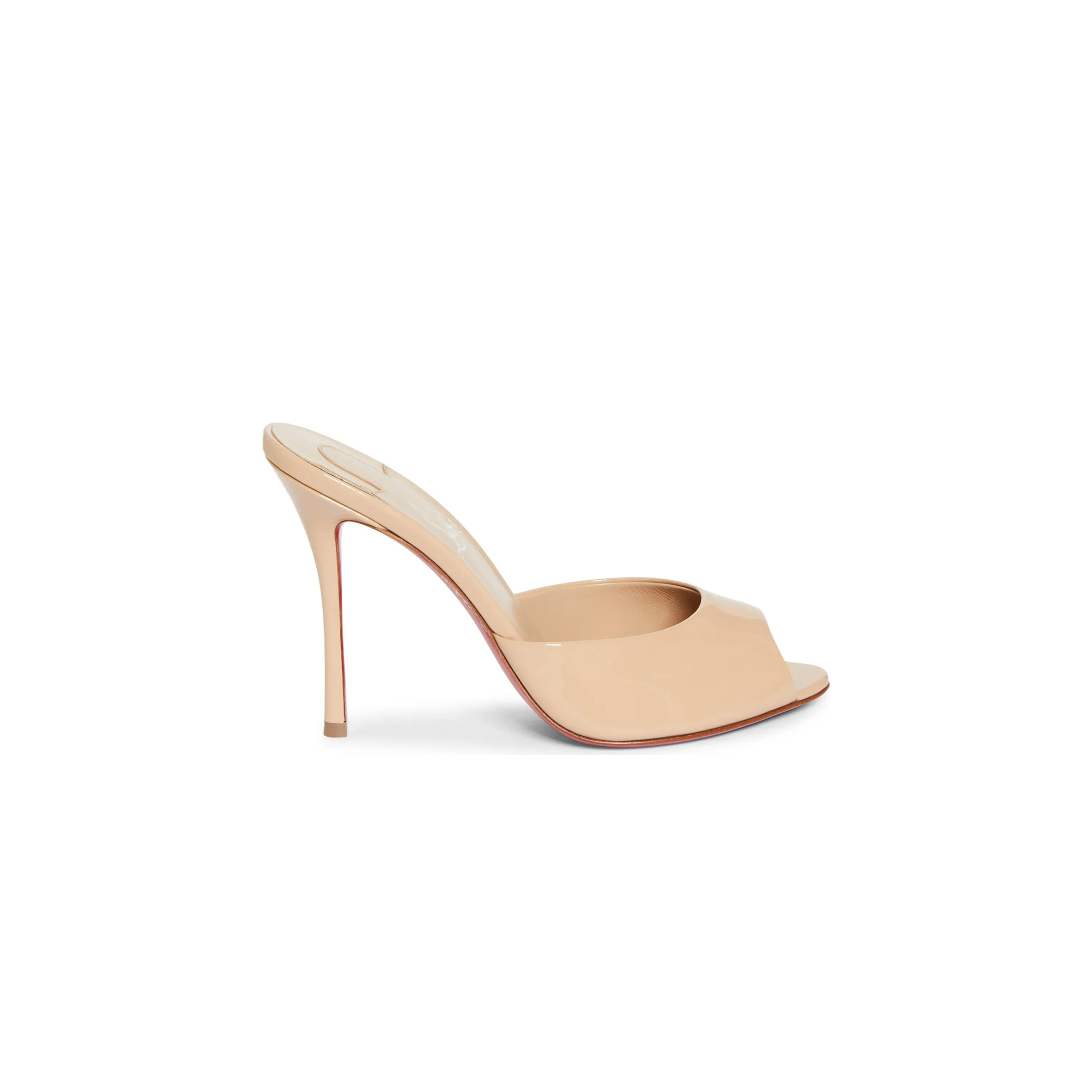 CHRISTIAN LOUBOUTIN ME DOLLY PEEP TOE SLIDE SANDAL 